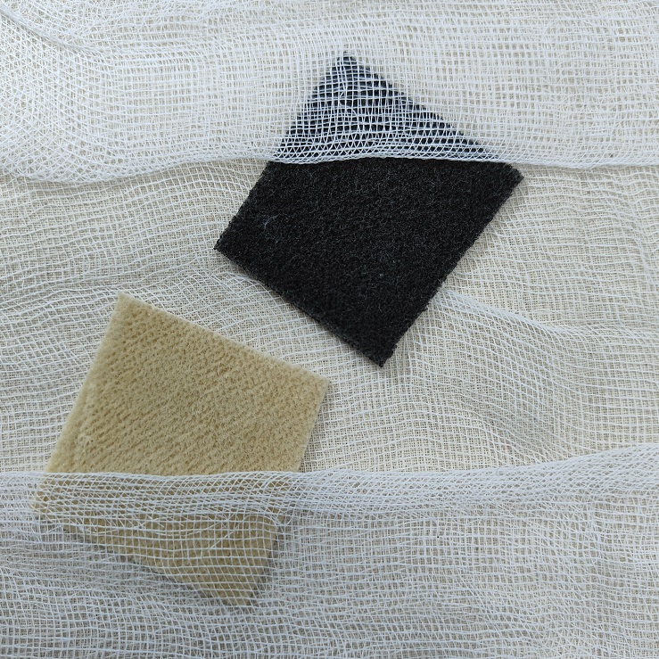 Velour fabric for cling the gauze